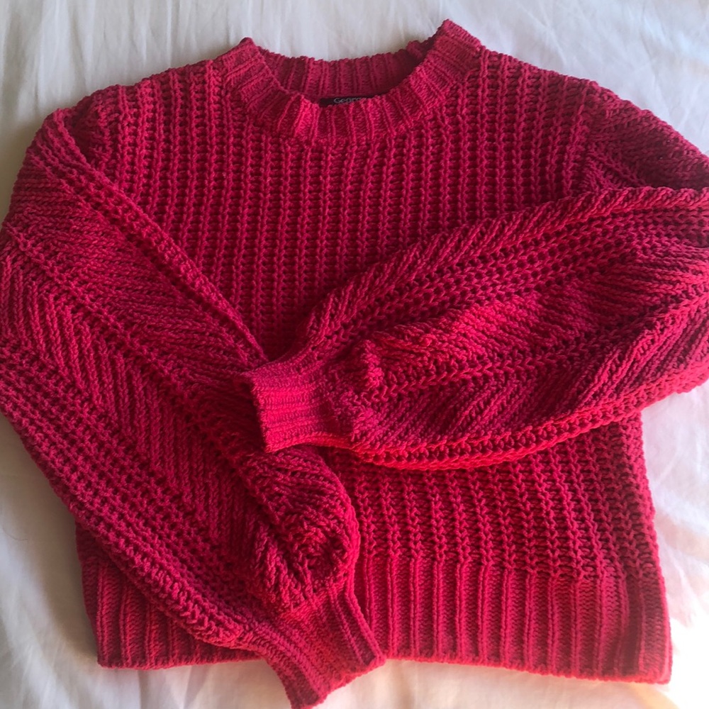 hot pink sweater